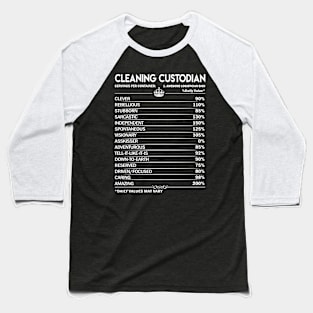 Cleaning Custodian T Shirt - Cleaning Custodian Factors Daily Gift Item Tee Baseball T-Shirt